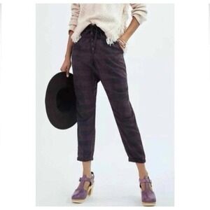 Anthropologie Jacquie Plum Button Fly Jogger‎ Pants Size XS